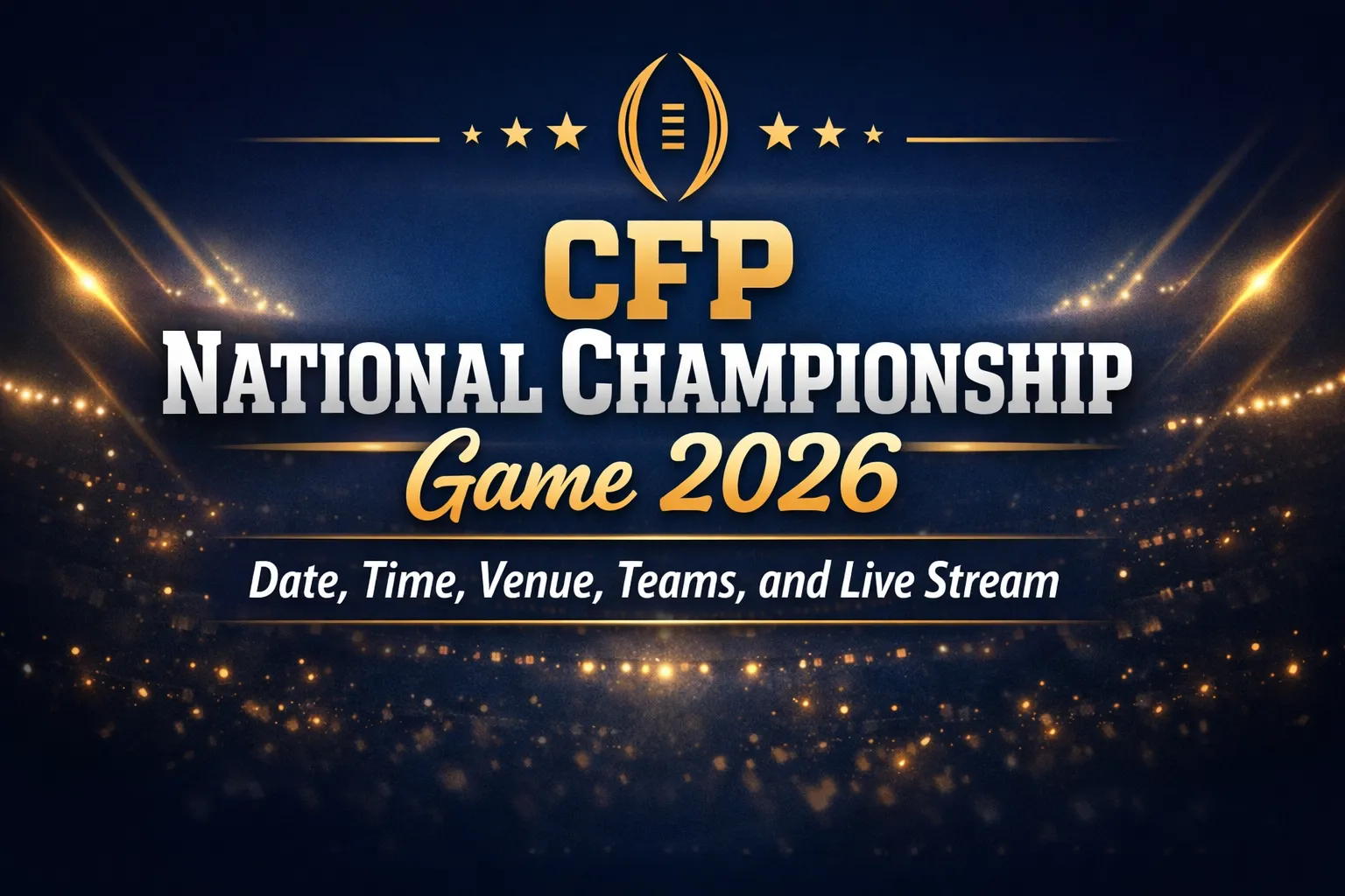 CFP National Championship Game 2026 Date, Time, Venue, Teams, and Live Stream