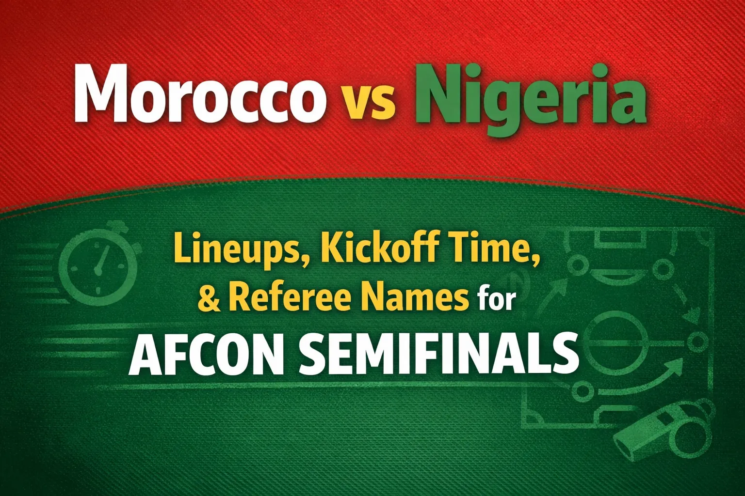 Morocco vs Nigeria Lineups, Kickoff Time, & Referee Names for AFCON Semifinals