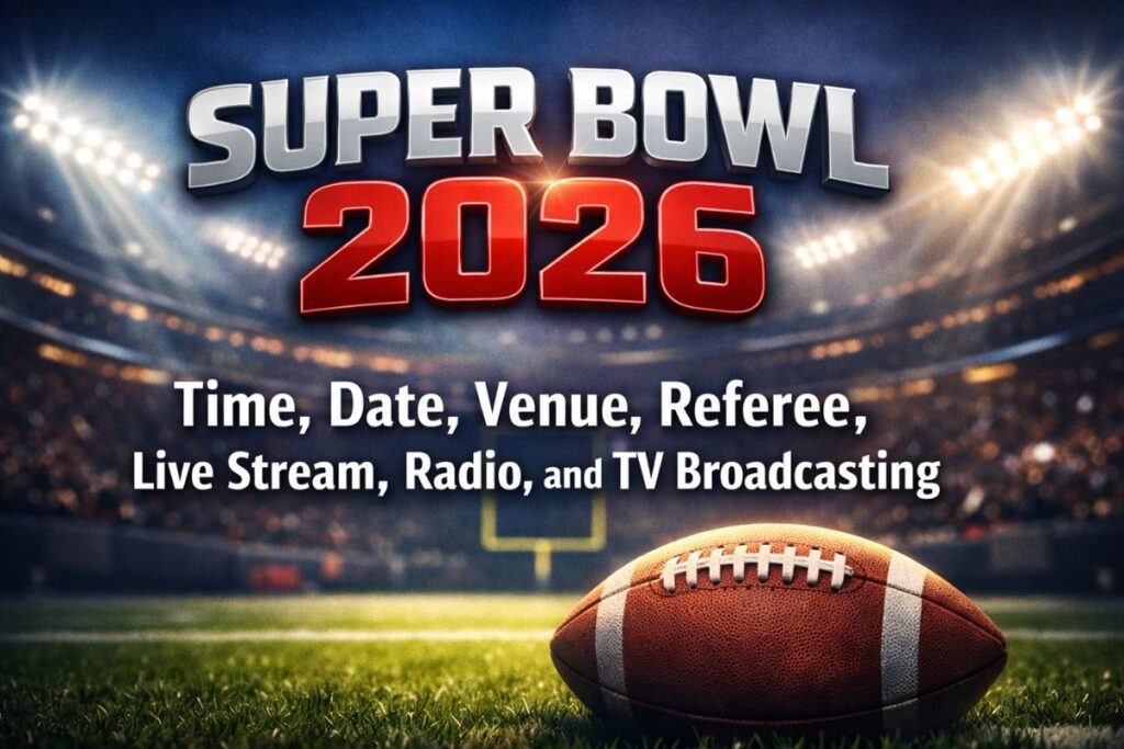 Super Bowl 2026 Time, Date, Venue, Referee, Live Stream, Radio, and TV Broadcasting