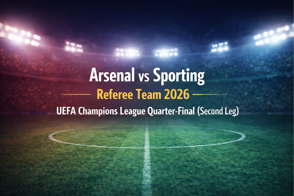 Arsenal vs Sporting Referee Team 2026 – UEFA Champions League Quarter-Final (Second Leg)