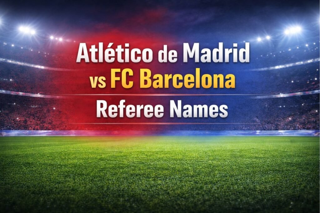 Atlético de Madrid vs FC Barcelona Referee Names