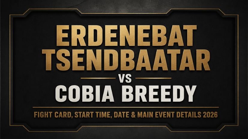 Erdenebat Tsendbaatar vs Cobia Breedy Fight Card