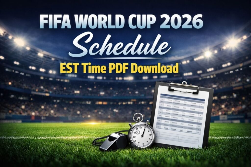 FIFA World Cup 2026 Schedule EST Time PDF Download