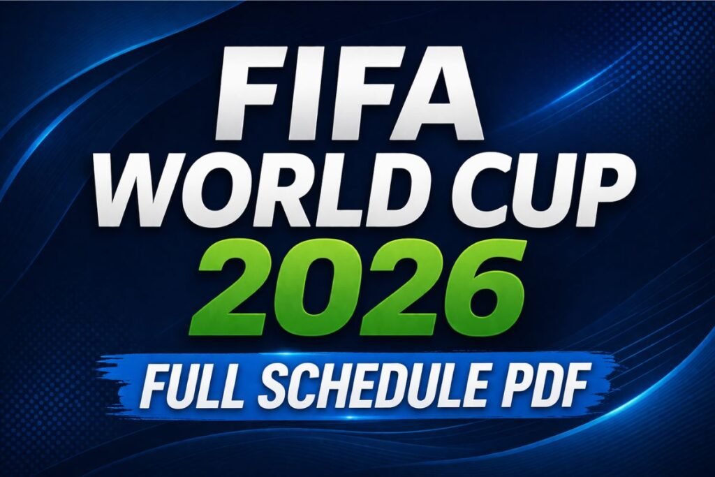 FIFA World Cup 2026 Full Schedule PDF Printable Download
