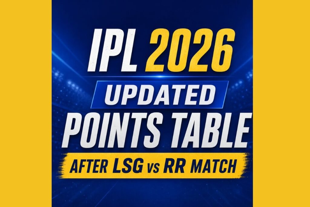 IPL 2026 Updated Points Table After LSG vs RR Match