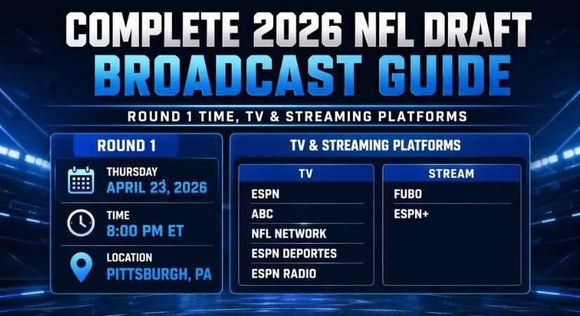 Complete 2026 NFL Draft Broadcast Guide: Round 1 Time, TV & Streaming Platforms