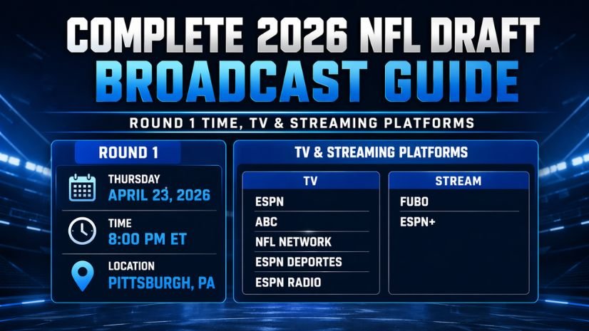 Complete 2026 NFL Draft Broadcast Guide: Round 1 Time, TV & Streaming Platforms