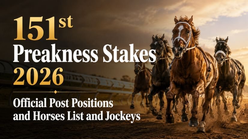 151st Preakness Stakes 2026 Official Post Positions and Horses List and Jockeys