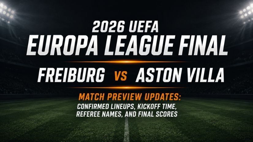 2026 UEFA Europa League Final Freiburg vs Aston Villa Match Preview Updates: Confirmed Lineups, Kickoff Time, Referee Names, and Final Scores