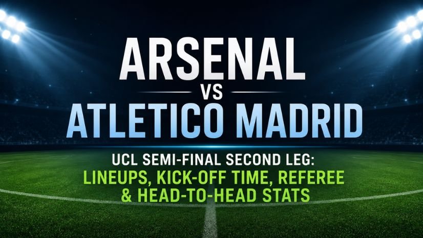 Arsenal vs Atletico Madrid UCL Semi-Final Second Leg: Lineups, Kick-Off Time, Referee & Head-to-Head Stats