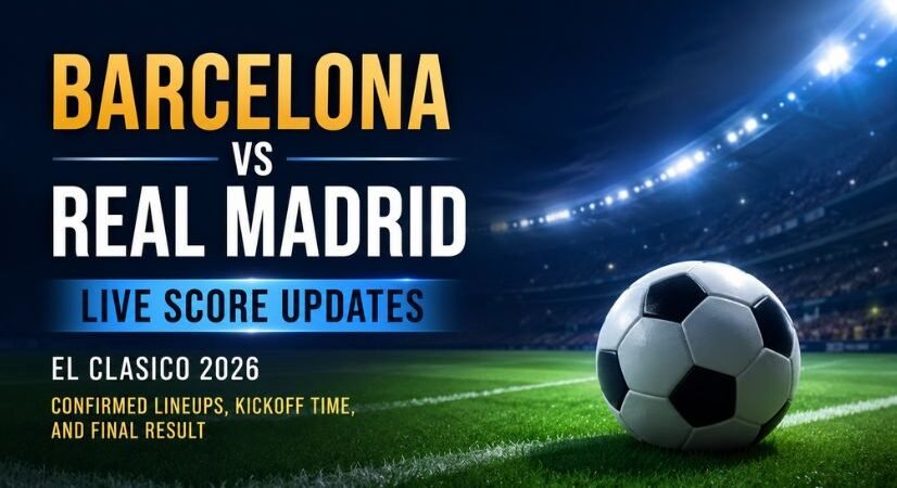 Barcelona vs Real Madrid Live Score Updates: El Clasico 2026 Confirmed Lineups, Kickoff Time, and Final Result