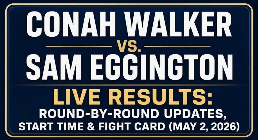 Conah Walker vs. Sam Eggington Live Results: Round-by-Round Updates, Start Time & Fight Card