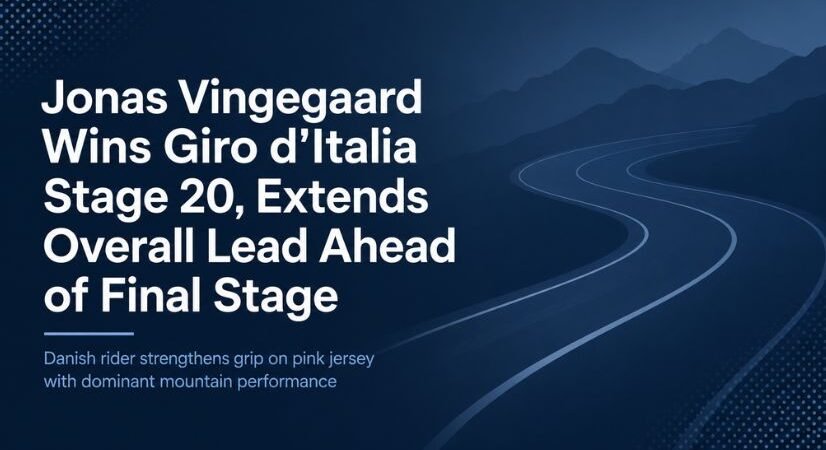 Jonas Vingegaard Wins Giro d’Italia Stage 20, Extends Overall Lead Ahead of Final Stage