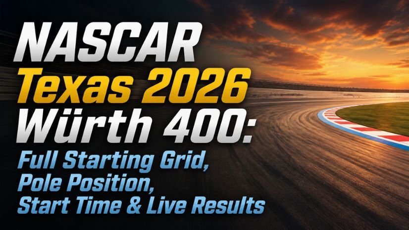 NASCAR Texas 2026 Würth 400 Starting Grid, Pole Position, Start Time & Live Results