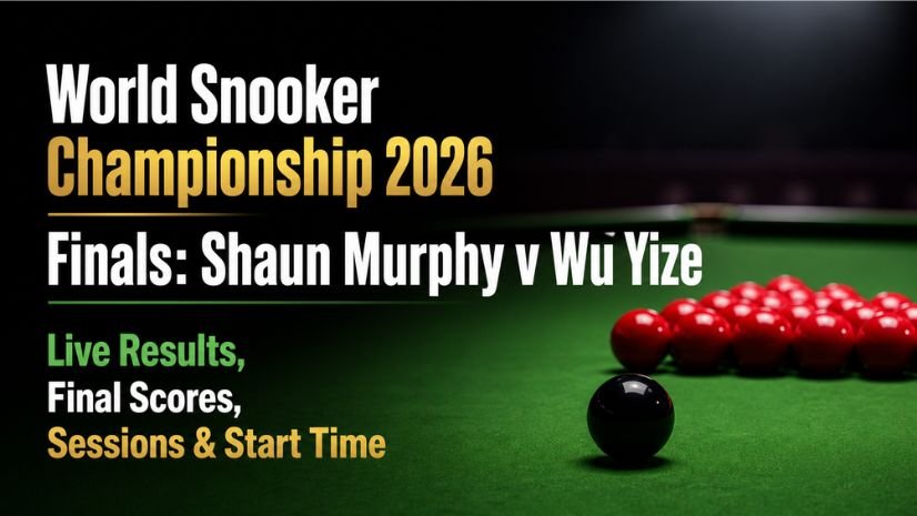 World Snooker Championship 2026 Finals: Shaun Murphy v Wu Yize Live Results first session and second session, and Start Time