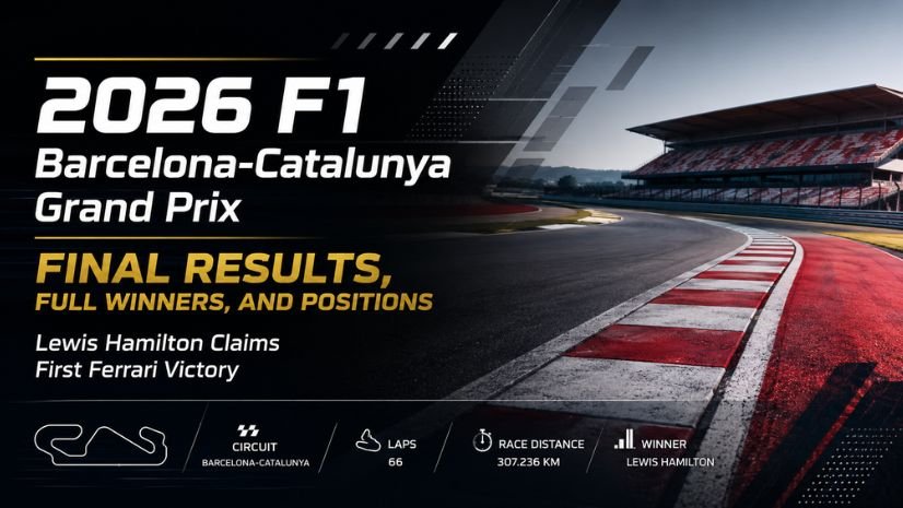 2026 F1 Barcelona-Catalunya Grand Prix Results: Lewis Hamilton Claims First Ferrari Victory