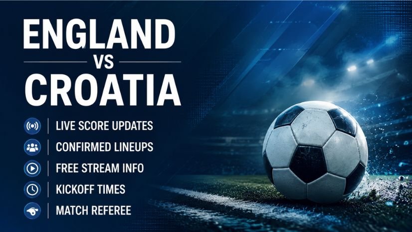 England vs Croatia Live Score Updates, Confirmed Lineups, Stream Free Info, Kickoff Times, and Match Referee