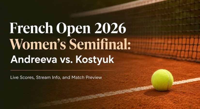 French Open 2026 Women’s Semifinal: Andreeva vs. Kostyuk Live Scores, Stream Info, and Match Preview