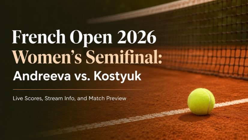 French Open 2026 Women’s Semifinal: Andreeva vs. Kostyuk Live Scores, Stream Info, and Match Preview