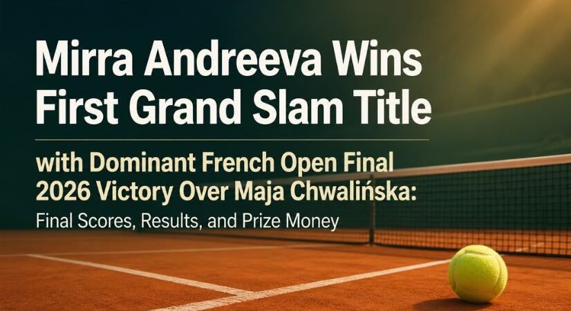 Mirra Andreeva Wins First Grand Slam Title with Dominant French Open Final 2026 Victory Over Maja Chwalińska: Final Scores, Results, and Prize Money
