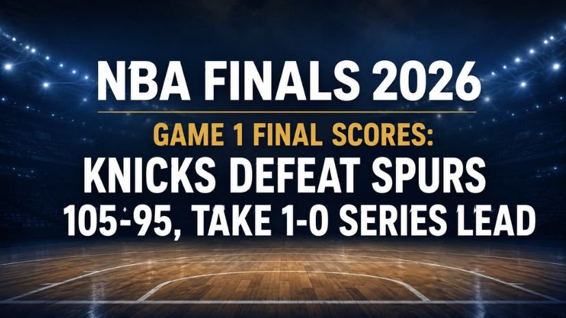 NBA Finals 2026 Game 1 Final Scores: Knicks Defeat Spurs 105-95, Take 1-0 Series Lead