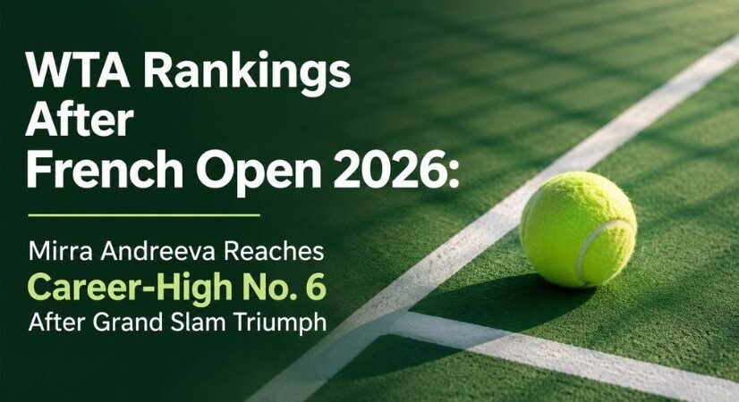 WTA Rankings After French Open 2026: Mirra Andreeva Reaches Career-High No. 6 After Grand Slam Triumph
