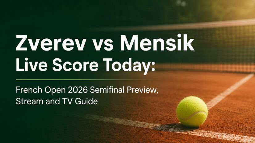 Zverev vs Mensik Live Score Today: French Open 2026 Semifinal Preview, Stream and TV Guide